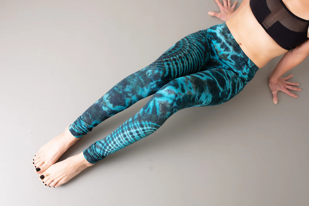 Blue Boho Pattern Stretchy Leggings