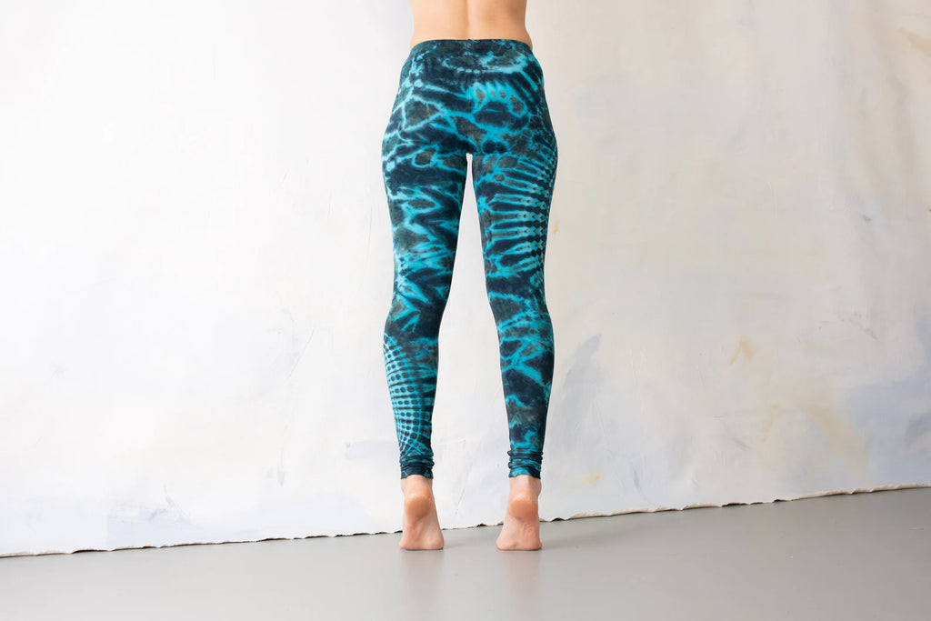 Blue Boho Pattern Stretchy Leggings
