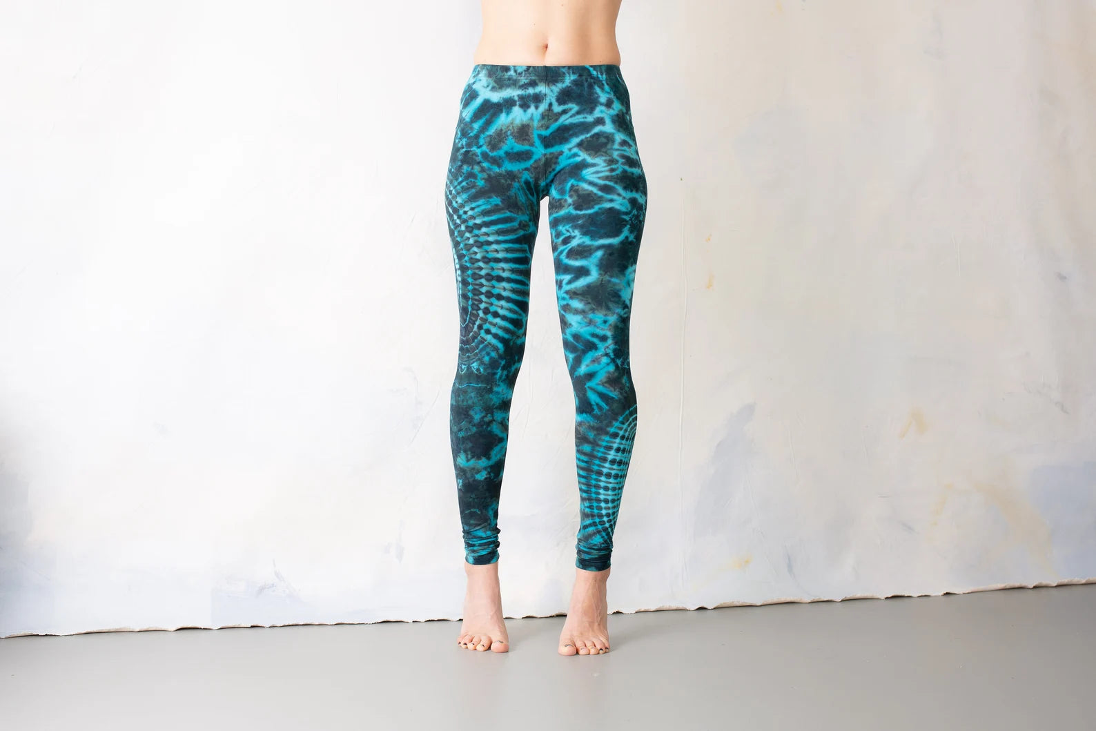 Blue Boho Pattern Stretchy Leggings