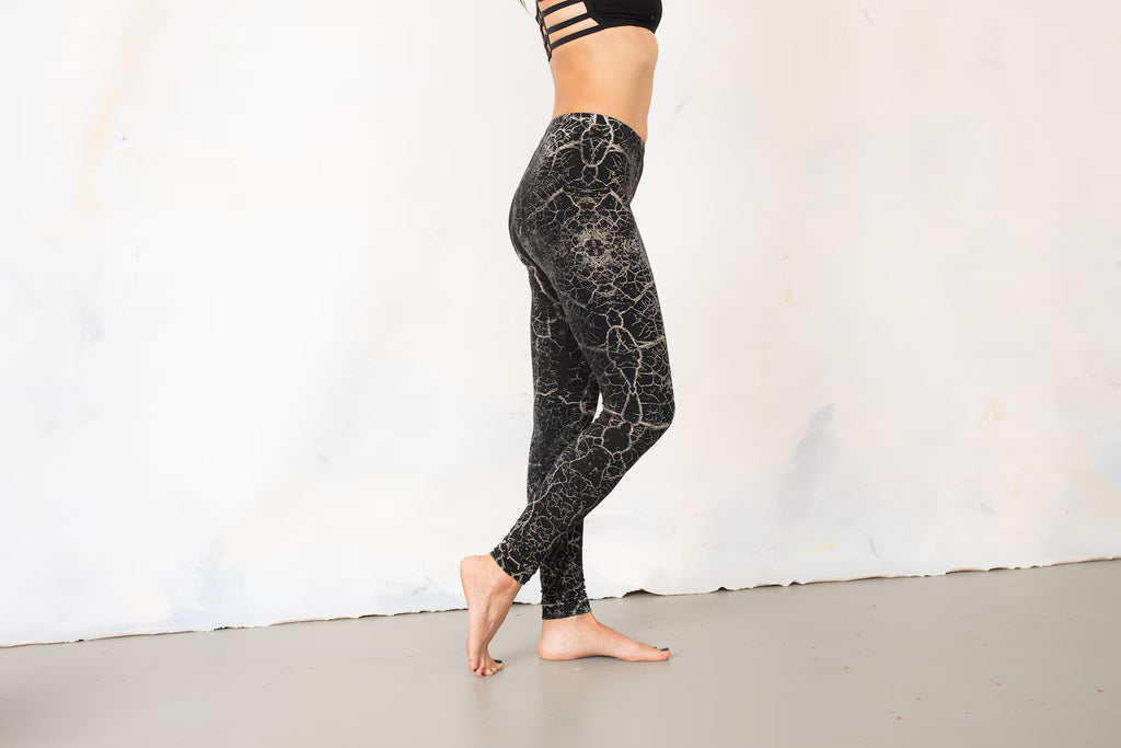 Cracked Earth Pattern Stretchy Leggings