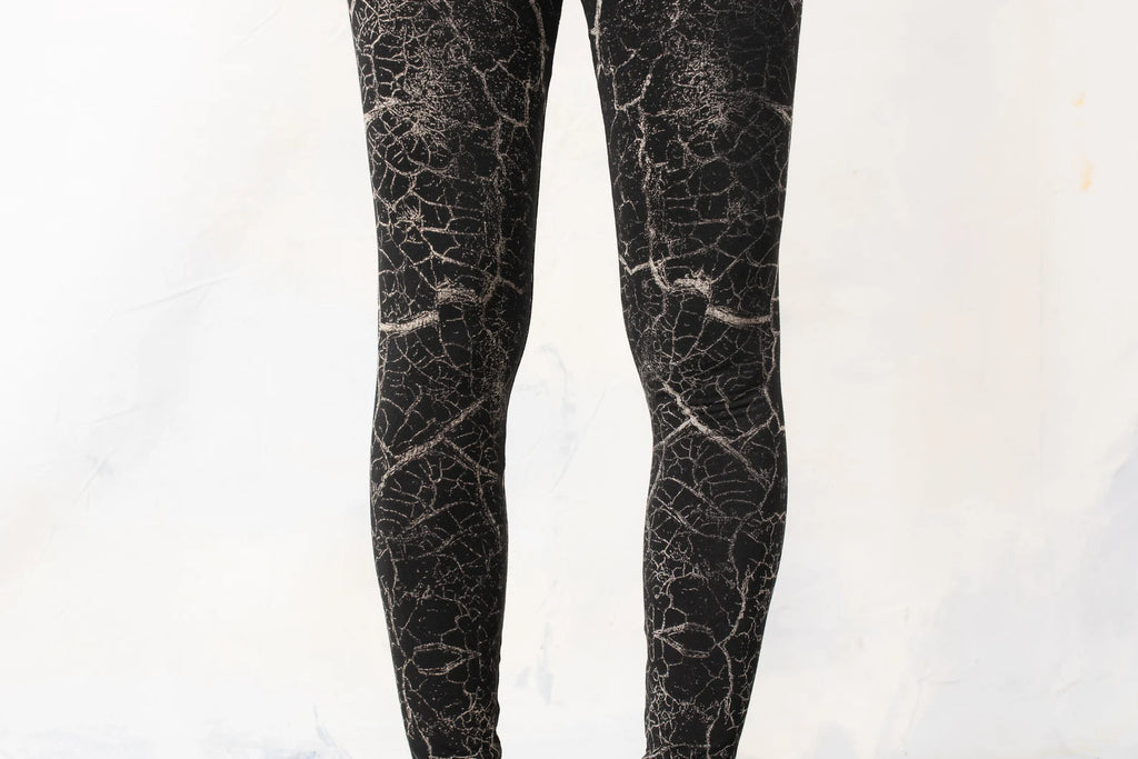 Cracked Earth Pattern Stretchy Leggings