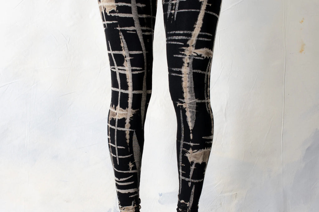 Punk Scribble Pattern Stretchy Leggings